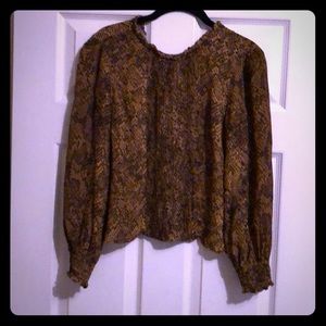 Snakeskin blouse from Zara